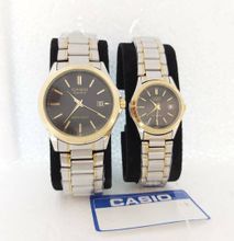 Casio couple set watch stainless steeel